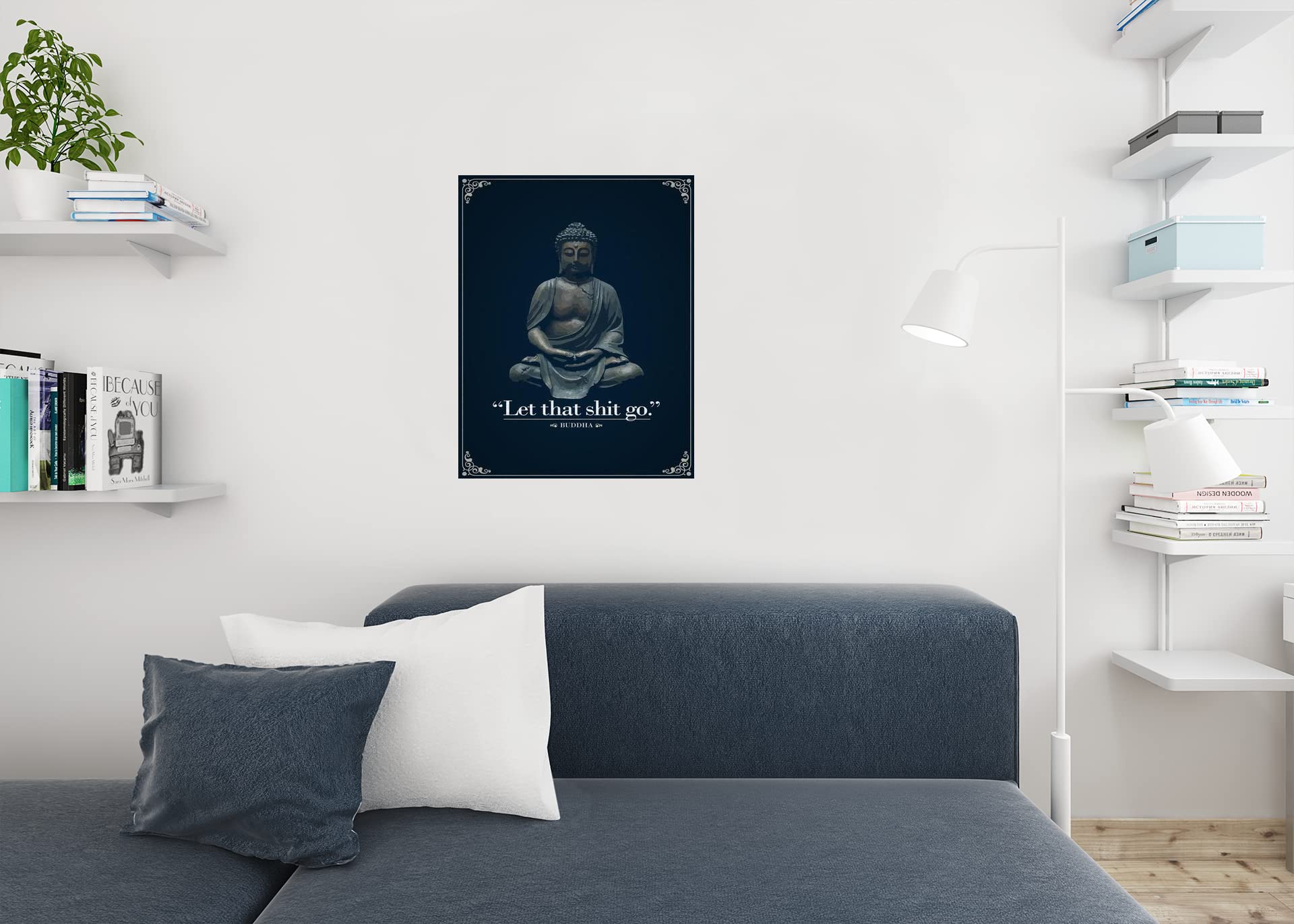 Amazon.com: Let That Sht Go Buddha Funny Quotation Cool Wall Zen
